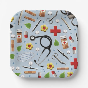 Assiettes En Carton Soins de santé fête