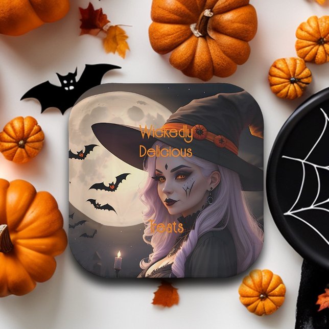 Assiettes En Carton Soins délicieux La fête d'Halloween (Créateur téléchargé)