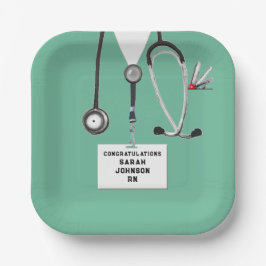 Assiettes En Carton Soins infirmiers - Fête des diplômés de l'école