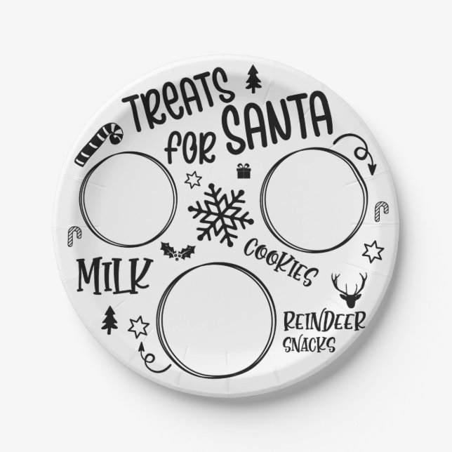Assiettes En Carton Soins pour Noël Père Noël (Devant)
