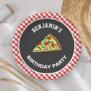 Assiettes En Carton Soirée Anniversaire de enfant de Cute Pizza