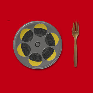Assiettes En Carton Soirée cinéma de bobine de film