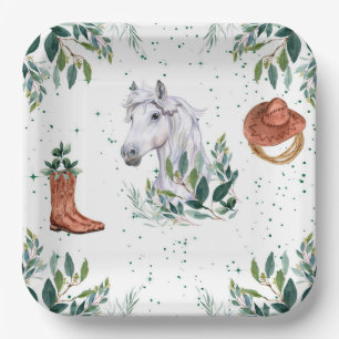 Assiettes En Carton Soirée d'anniversaire de Boy Horse