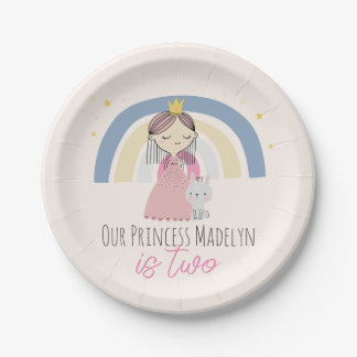 Assiettes En Carton Soirée d'anniversaire de la mignonne princesse