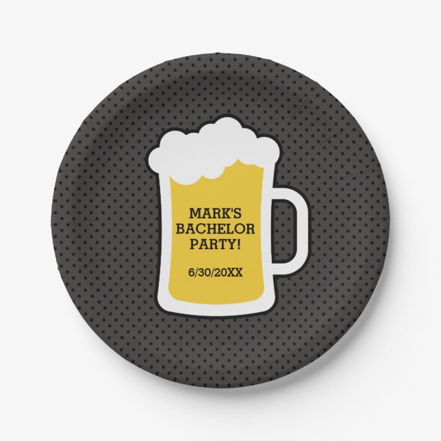 Assiettes En Carton Soirée de dégustation de bière (Devant)