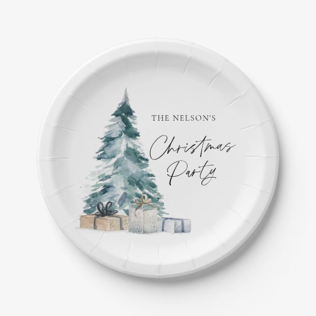 Assiettes En Carton Soirée de Noël (Devant)