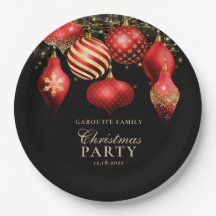 Soirée de Noël élégante en or rouge