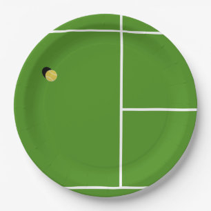 Assiettes En Carton Soirée de tennis créative