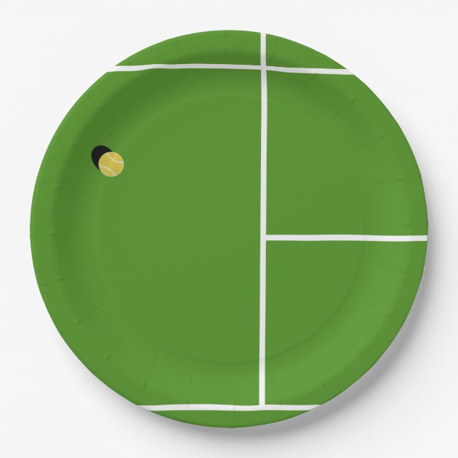Assiettes En Carton Soirée de tennis créative (Devant)