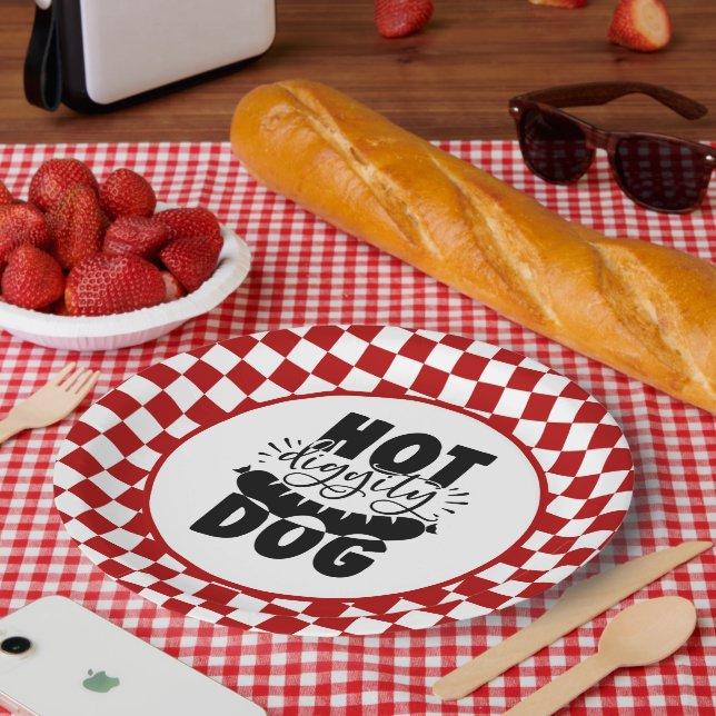 Assiettes En Carton soirée hot dog grill (Pique-nique)