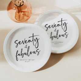 Assiettes En Carton Soixante-dix et fabuleux Minimal 70e fête d'annive