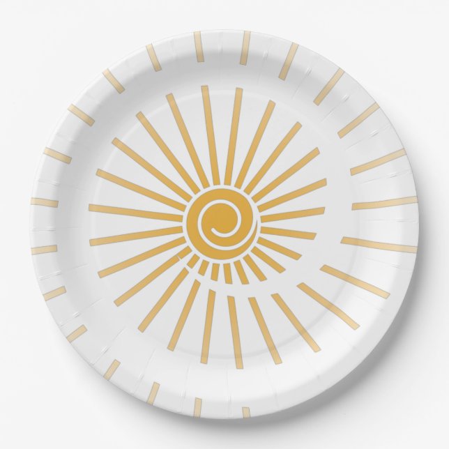 Assiettes En Carton Soleil 1 (Devant)