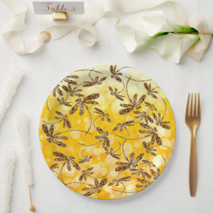 Assiettes En Carton Soleil de libellule