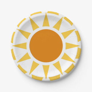 Assiettes En Carton Soleil d'été