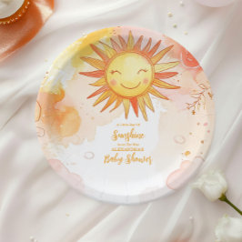 Assiettes En Carton Soleil Sexe Neutre Boho Sun