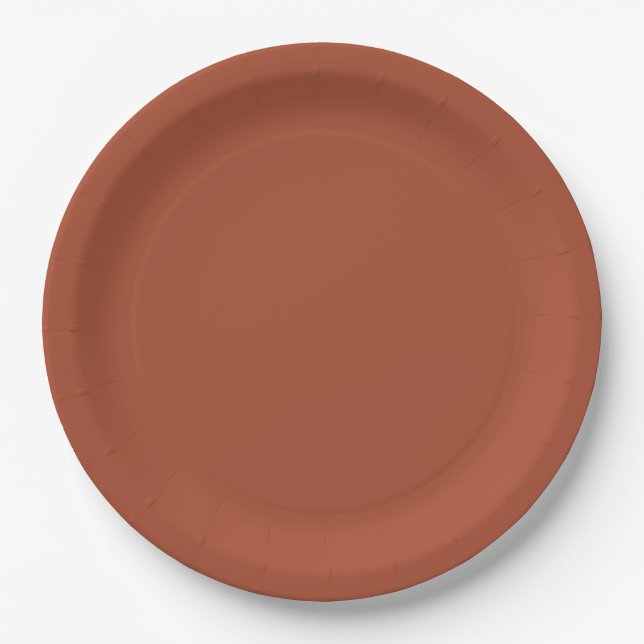 Assiettes En Carton Solide Burnt Orange (Devant)