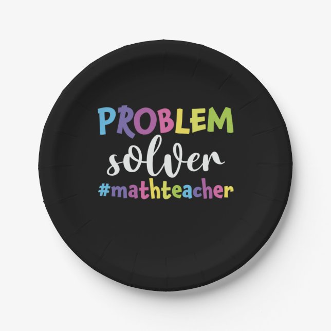 Assiettes En Carton Solveur du problème de l'enseignant en mathématiqu (Devant)