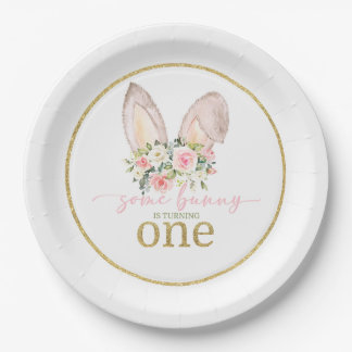 Assiettes En Carton Some Bunny is turning ONE (Bunny Ears)