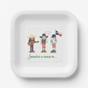 Assiettes En Carton "Somewhere au Texas", étiquettes-cadeaux Texas Nut