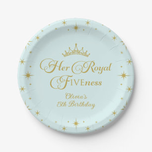 Assiettes En Carton Son Altesse Royale de Cinquième Anniversaire Princ