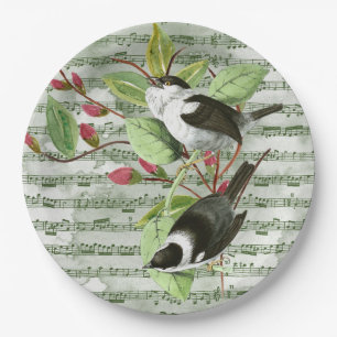 Assiettes En Carton Songbirds vintages sur Sheet Music