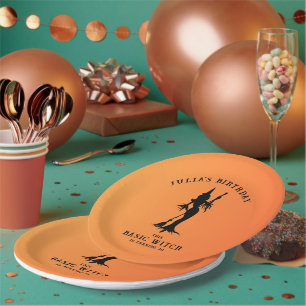 Assiettes En Carton Sorcière de base Femmes modernes Halloween