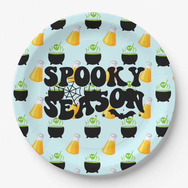 Assiettes En Carton Sorcières amusantes brasser Halloween Plaques papi (Devant)
