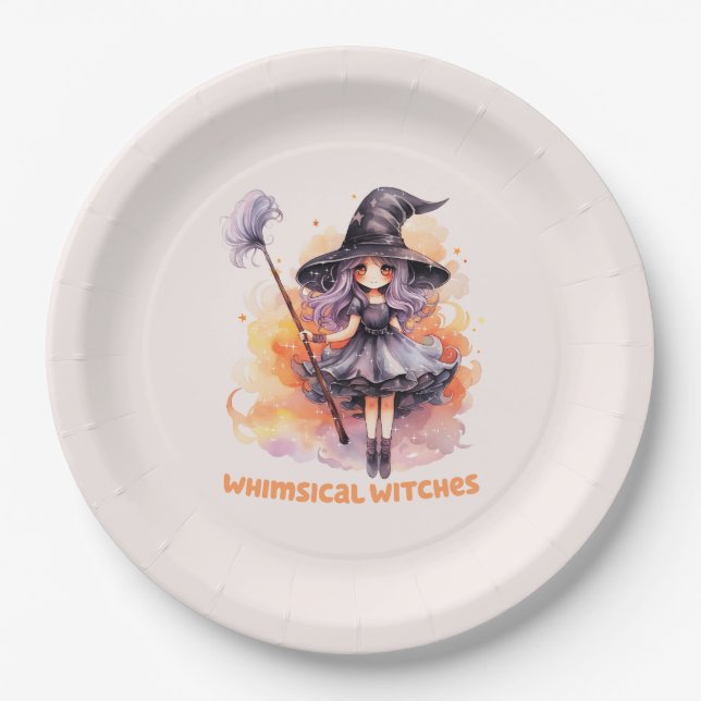 Assiettes En Carton Sorcières lunaires (Devant)