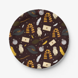 Assiettes En Carton Sorcières, sorciers et Motif magique