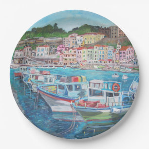 Assiettes En Carton Sorrente - plaques à papier faites sur commande 9"