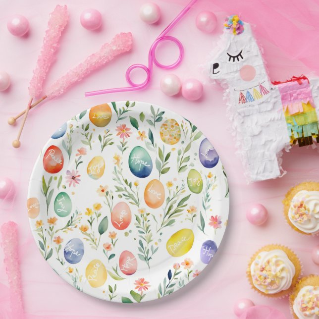 Assiettes En Carton Souhaiter Pâques (Fête)