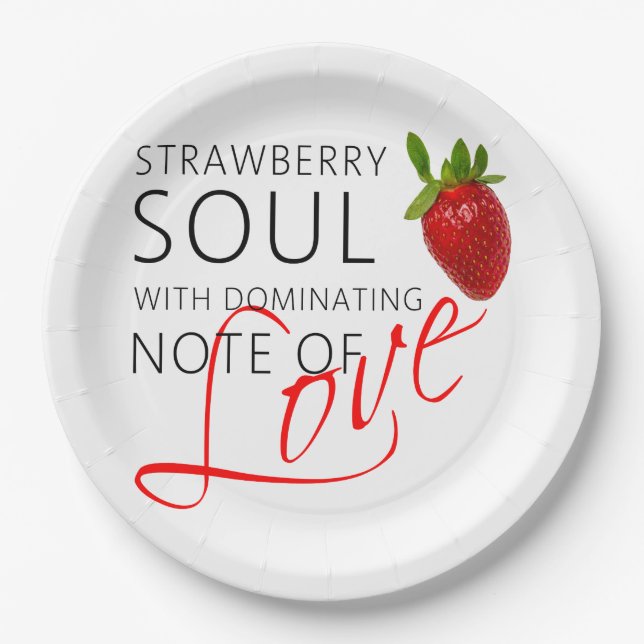 Assiettes En Carton Soul aux fraises (Devant)