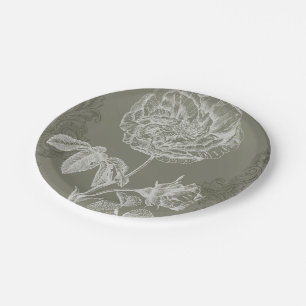 Assiettes En Carton Soulagement floral I