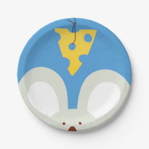 Assiettes En Carton Souris et fromage