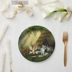 Assiettes En Carton Souris Fée Et Blanche