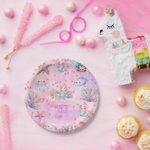 Assiettes En Carton Sous la mer Anniversaire des enfants