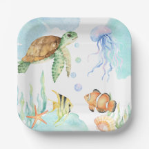 Sous la plaque de papier de mer