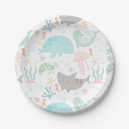 Assiettes En Carton Sous Le Bébé De Mer