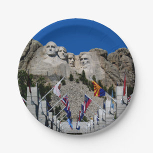 Assiettes En Carton Souvenir photo personnalisable Mount Rushmore