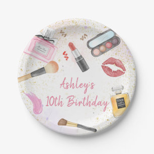 Assiettes En Carton Spa Party Glamor Maquillage Anniversaire