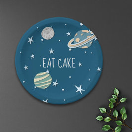 Assiettes En Carton Space Galaxy Boy Anniversaire