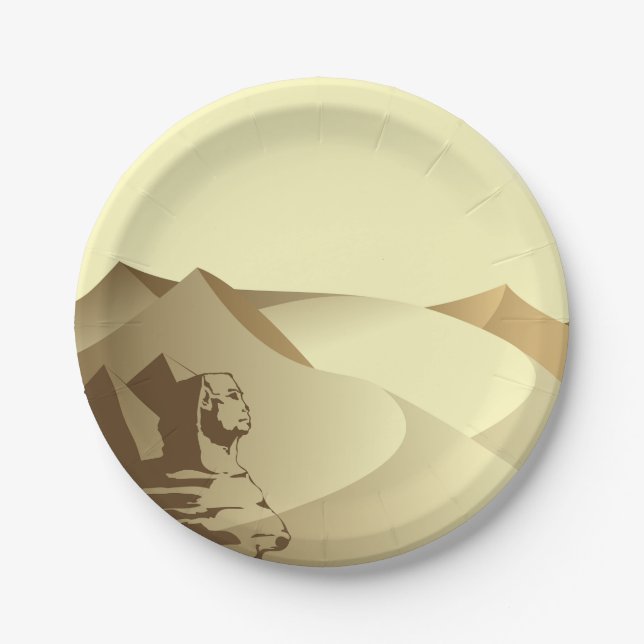 Assiettes En Carton Sphinx (Devant)