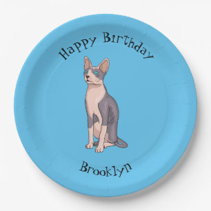 Assiettes En Carton Sphynx cat