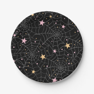 Assiettes En Carton Spiderwebs et Confetti Pastel Halloween