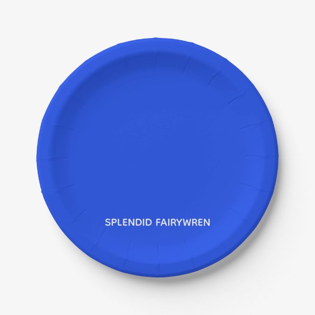 Assiettes En Carton Splendid Fairywren Blue Colour (Devant)