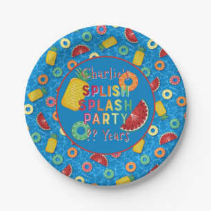 Assiettes En Carton Splish Splash Party l Piscine Anniversaire l Soins
