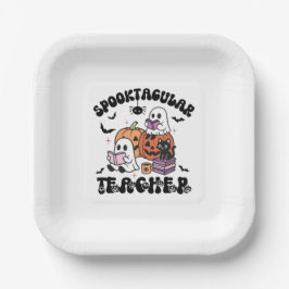 Assiettes En Carton Spooktacular Enseignant Ghosts Halloween