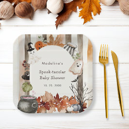 Assiettes En Carton Spooktacular Halloween Ghost Pumpkin Baby Shower