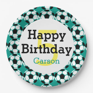 Assiettes En Carton Sport d'anniversaire personnalisé pour les enfants