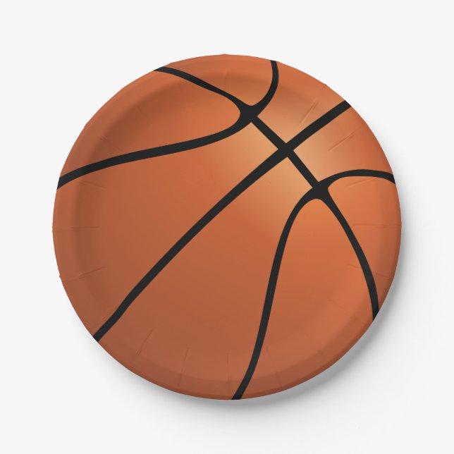 Assiettes En Carton Sports Basketball fête d'anniversaire (Devant)